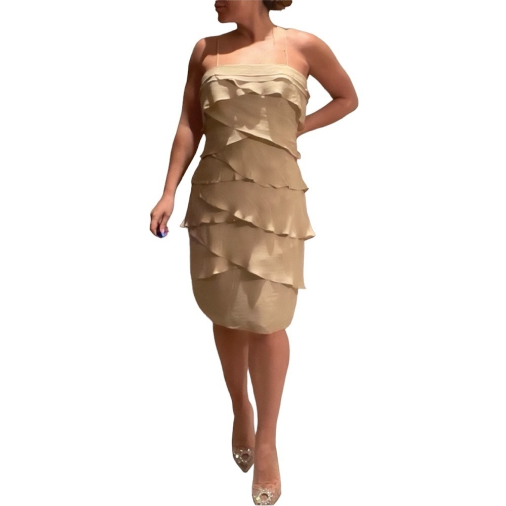 Jovani Cocktail Dress Beige